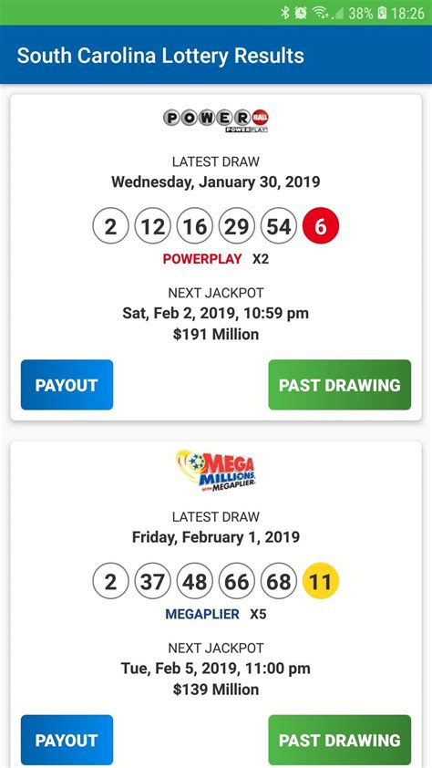 1 in 701. . Lottery results sc